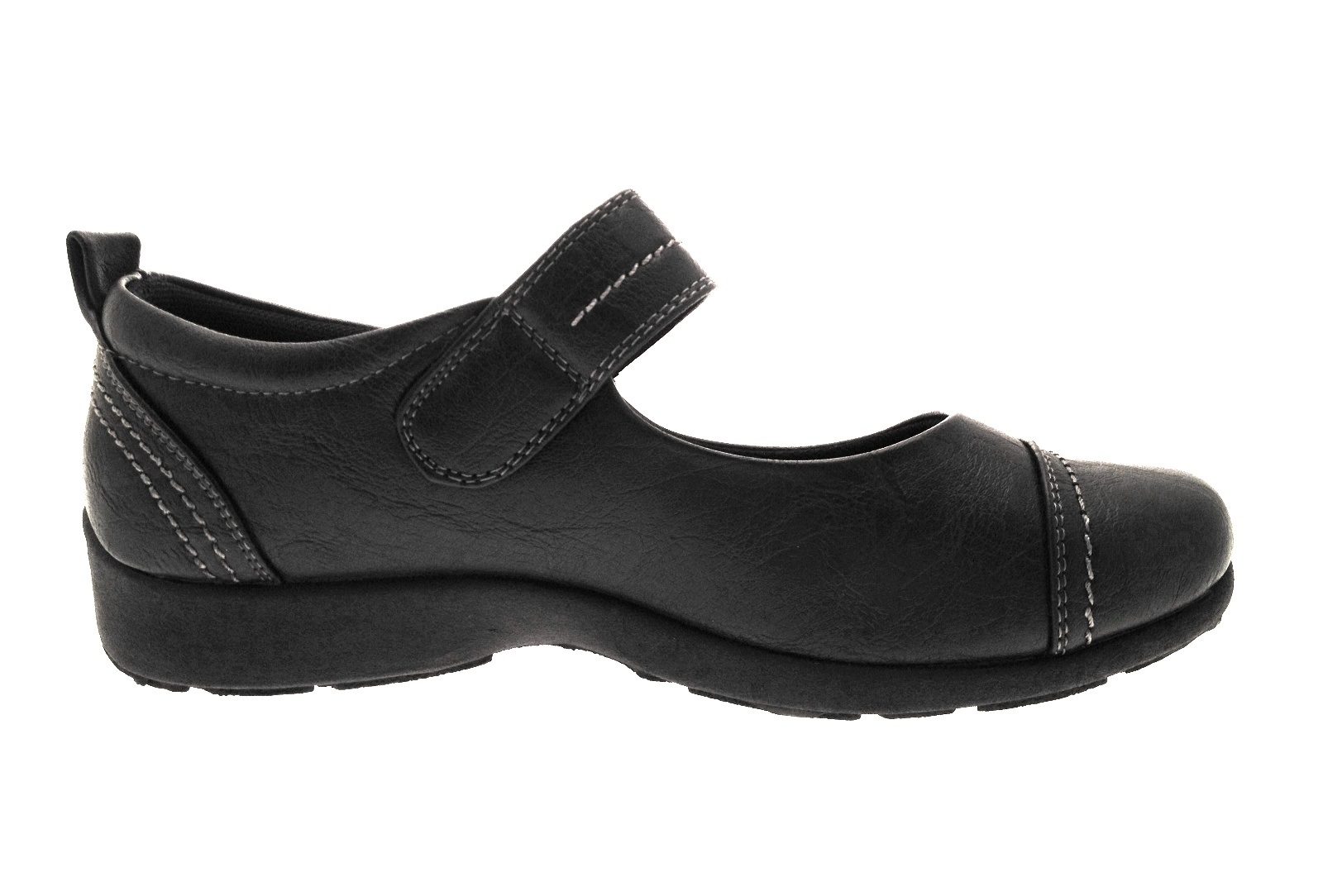 Womens Girls Black Mary Jane Flat Work School Ladies Comfort Shoes Size